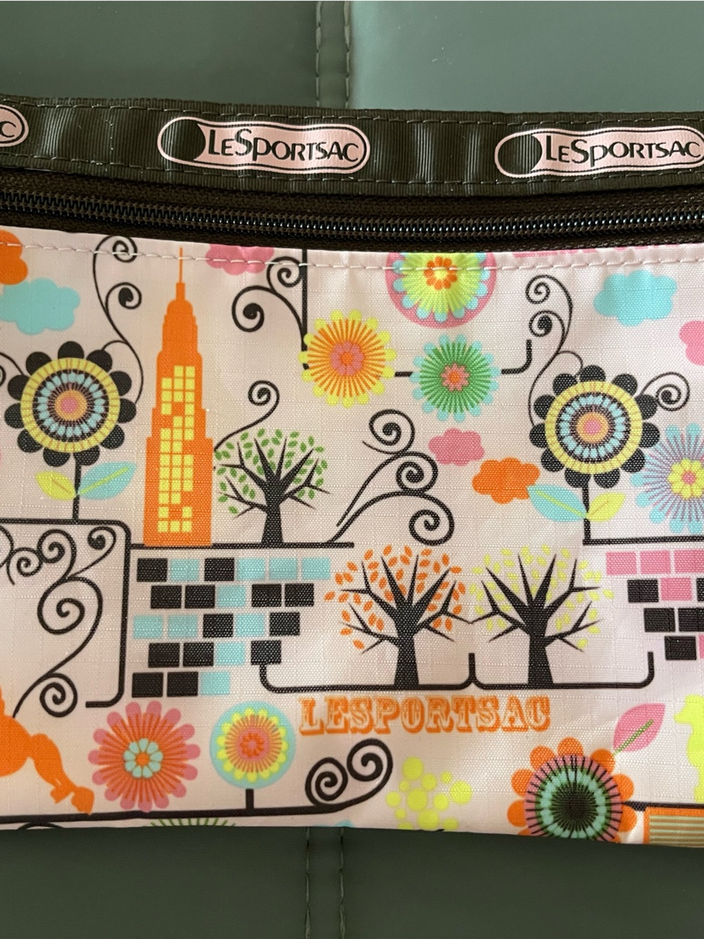 Lesportsac Kids Zip Pouch in Pink, Orange, Yellow, Blue, Green